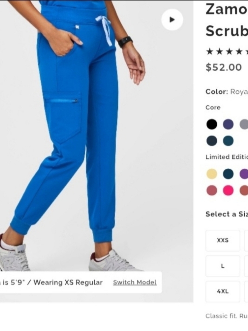 ROYAL BLUE FIGS JOGGERS